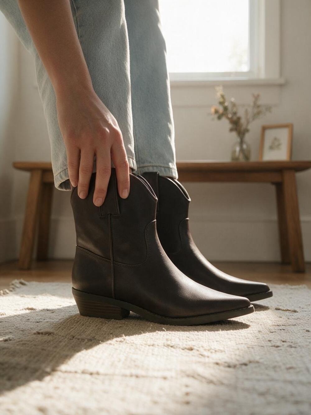 Michael Kors Women's Chocolate Leather Noemie Bootie Size 7M NWB